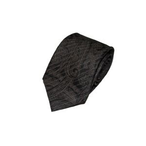CANALI brown paisley striped tie 3.5x60